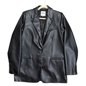 Zara Oversized Pleather Blazer